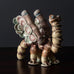Beate Kuhn, Germany, unique monster figure with pink and cream glaze J1221