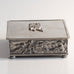 Swedish, decorated pewter box M4199
