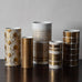 Five porcelain vases in gold and white by Rosenthal