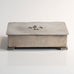 GAB Tenn, Sweden, pewter car box with decorated lid. M4198