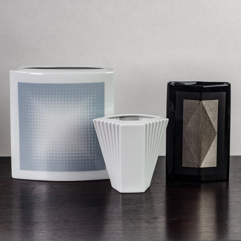 Three vases by Victor Vesarely, Sami Wirkkala and Helmut Dresler for Rosenthal