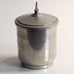 Lundin & Lindberg, Sweden, pewter lidded jar with sculptural finial M4197