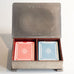 GAB Tenn, Sweden, pewter car box with decorated lid. M4198