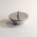 Swedish pewter footed, lidded jar with fish figure handle M4194
