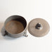Swedish pewter footed, lidded jar with figure handle C3819