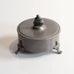 Swedish pewter footed, lidded jar with figure handle C3819