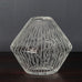 Bengt Orup for Johansfors, Sweden, clear glass vase with engraved line pattern J1250