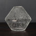 Bengt Orup for Johansfors, Sweden, clear glass vase with engraved line pattern J1250
