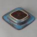 Gunnar Nylund for Rorstrand, Sweden, stoneware dish with blue and brown glaze H1104