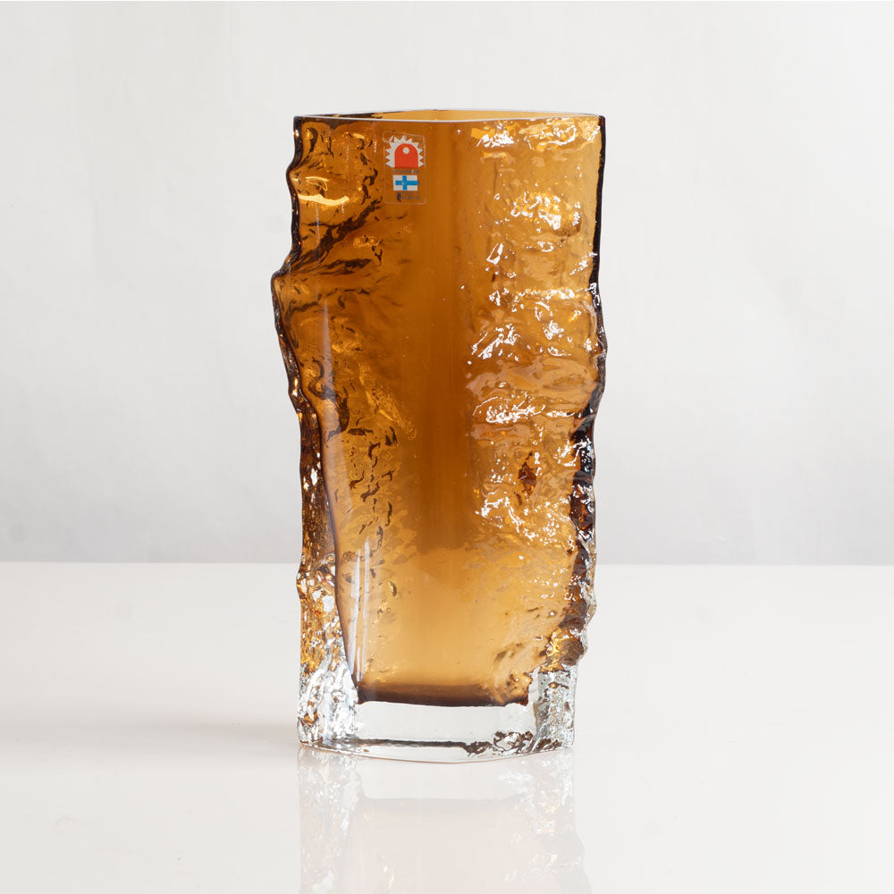 Kai Blomqvist for Kumela, Finland, textured orange vase M4077