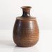Stig Lindberg  for Gustavsberg, unique stoneware vase with matte brown glaze M4237