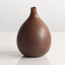 Stig Lindberg for Gustavsberg, unique stoneware teardrop vase with matte brown glaze L3440