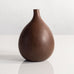 Stig Lindberg for Gustavsberg, unique stoneware teardrop vase with matte brown glaze L3440