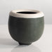 Otto Meier, Germany, unique ceramic vase with green and white matte glaze L3741