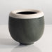 Otto Meier, Germany, unique ceramic vase with green and white matte glaze L3741