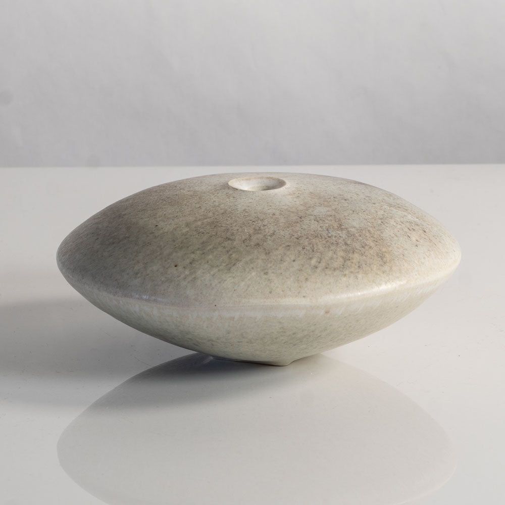 Otto Meier, Germany, unique ceramic vase with white and gray matte glaze L3743