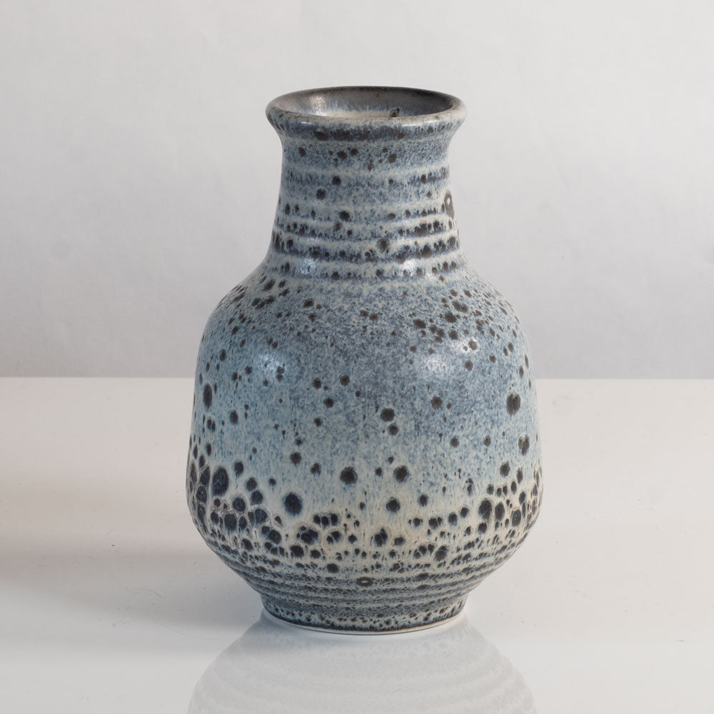 Gunnar Nylund for Rörstrand, Sweden, stoneware vase with gray dripping glaze M4218
