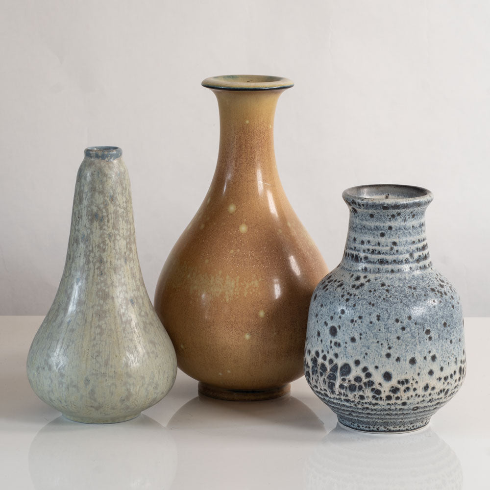 Group of vases with crystalline glazes by Gunnar Nylund for Rorstrand