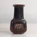 Gunnar Nylund for Rörstrand, Sweden, stoneware vase with dark brown glaze H1476