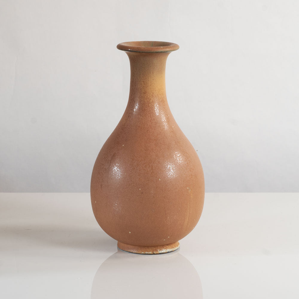 Gunnar Nylund for Rörstrand, stoneware vase with matte pale brown crystalline glaze L3532
