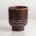Hertha Bengtsson for Rörstrand, stoneware vase with brown haresfur glaze M4209