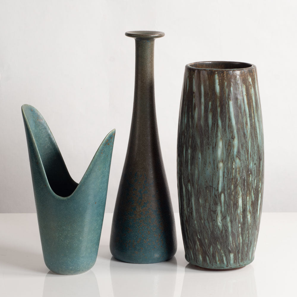 Group of green vases by Gunnar Nylund for Rorstrand, Sweden