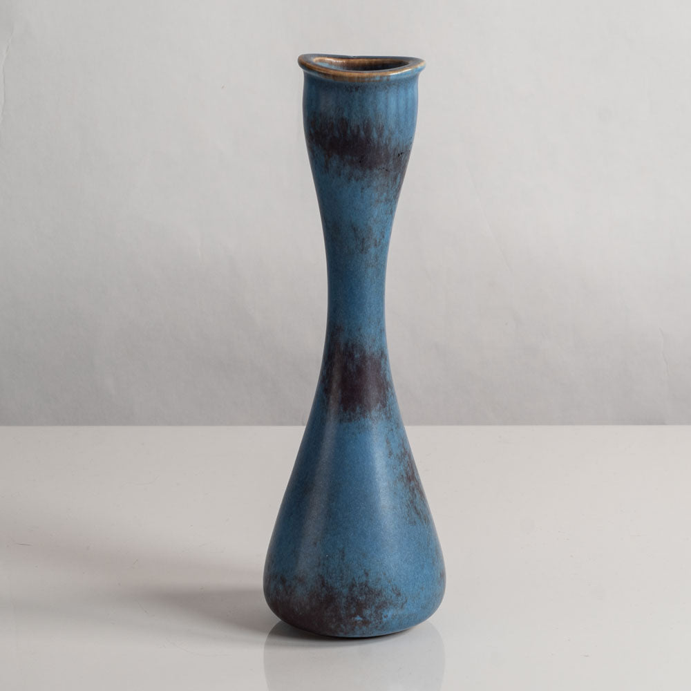 Gunnar Nylund for Rorstrand vase with matte blue and brown glaze L3323