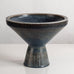 Carl Harry Stålhane for Rörstrand, Sweden, large stoneware footed bowl with blue haresfur glaze L3952