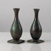 Just Andersen for GAB, Sweden, pair of bronze vases L3190 and L3195