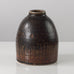 Carl Harry Stålhane for Rörstrand, Sweden, unique stoneware vase with brown and brick red glaze L3144