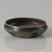 Carl Harry Stålhane for Rörstrand, Sweden, unique stoneware bowl with blue, gray and green glaze H1157