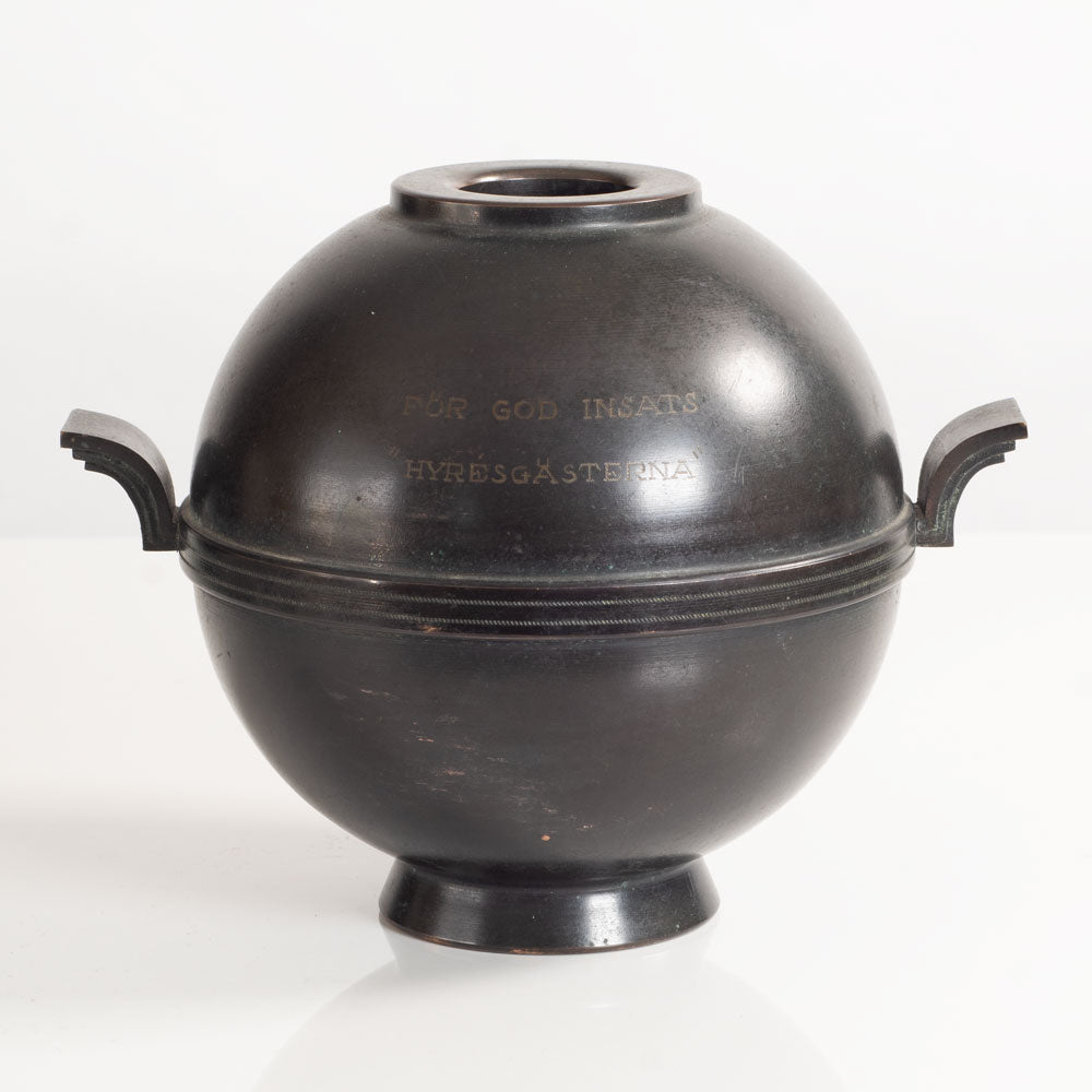 Nilsson & Johansson, Sweden, bronze art-deco vase L3648