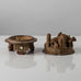 Ian Godfrey, UK, unique stoneware lidded sculptural vessel K2175