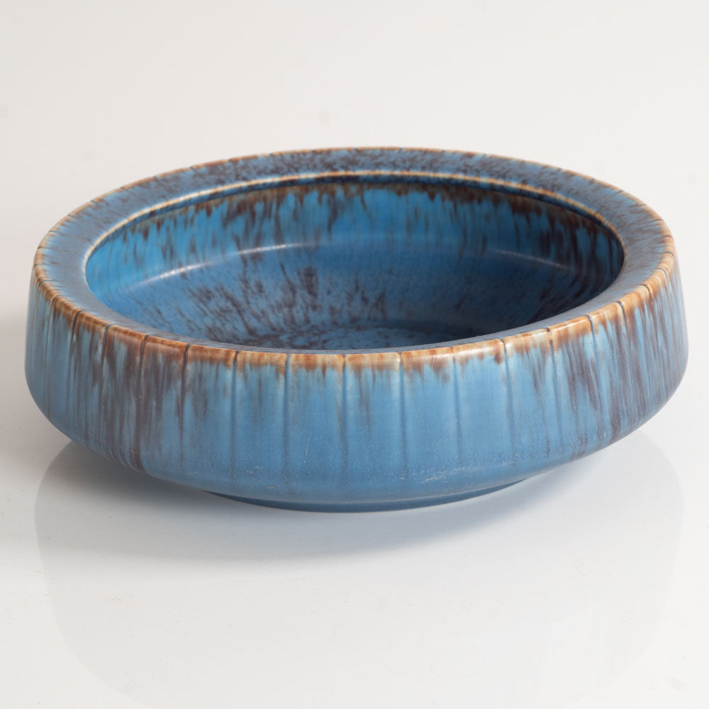 Gunnar Nylund for Rörstrand, Sweden, ceramic bowl with blue and brown glaze M4142
