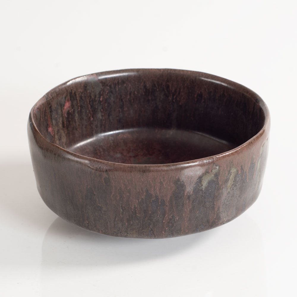Richard Bampi, Germany, unique stoneware bowl with purple crystalline glaze K2887