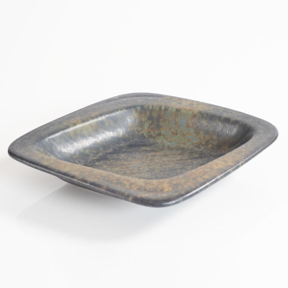 Gunnar Nylund for Rörstrand, Sweden, ceramic dish with blue and green glaze L3382