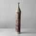 Ingeborg and Bruno Asshoff, Germany, unique tall stoneware vase with pink and off-white glaze K2899
