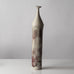 Ingeborg and Bruno Asshoff, Germany, unique tall stoneware vase with pink and off-white glaze K2899