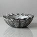 Nils Kähler for Herman A. Kähler Keramik, bowl with semi-gloss black and white glaze K2870