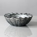 Nils Kähler for Herman A. Kähler Keramik, bowl with semi-gloss black and white glaze K2870