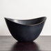 Gunnar Nylund for Rorstrand, Sweden, large ovoid bowl with black haresfur glaze J1071