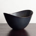 Gunnar Nylund for Rorstrand, Sweden, large ovoid bowl with black haresfur glaze J1071