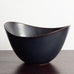 Gunnar Nylund for Rorstrand, Sweden, large ovoid bowl with black haresfur glaze J1071