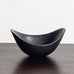 Gunnar Nylund for Rorstrand, Sweden, small ovoid bowl with black haresfur glaze K2619