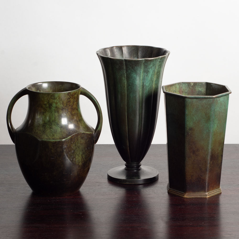 Three bronze vases by GAB