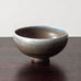 Berndt Friberg for Gustavsberg, Sweden, unique bowl with blue and gray haresfur glaze K2919