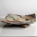 Margaret Frith, UK, porcelain dish with partial celadon glaze L3992