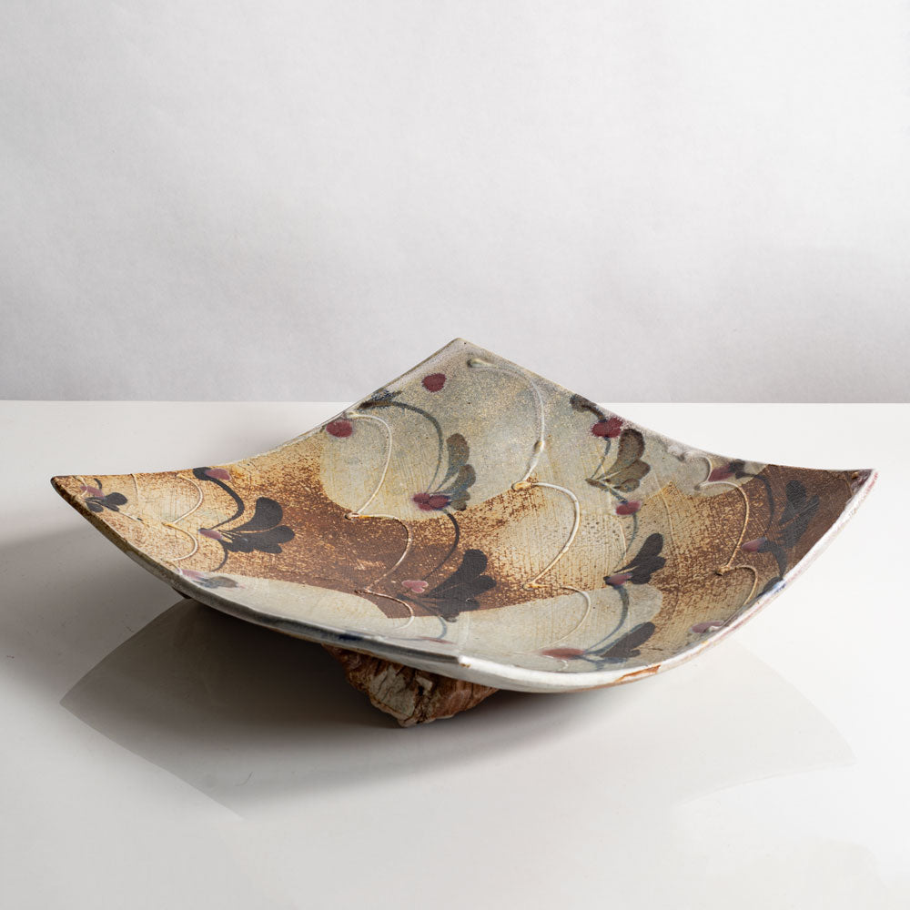 Margaret Frith, UK, porcelain dish with partial celadon glaze L3992