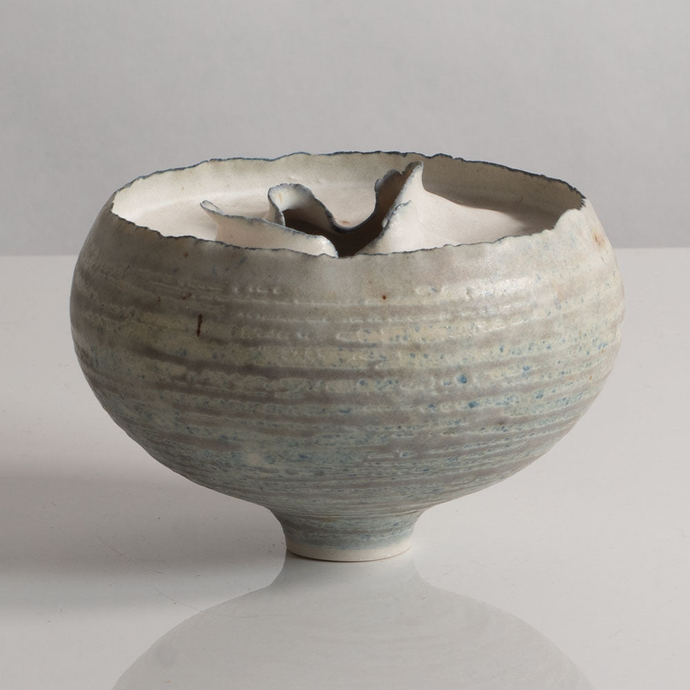 Deirdre Burnett, own studio, frilled sculptural vessel K2163
