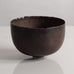 Deirdre Burnett, own studio, UK, unique stoneware bowl with matte brown glaze K2170